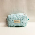 Embroidered Cotton Pouch in Sky Blue