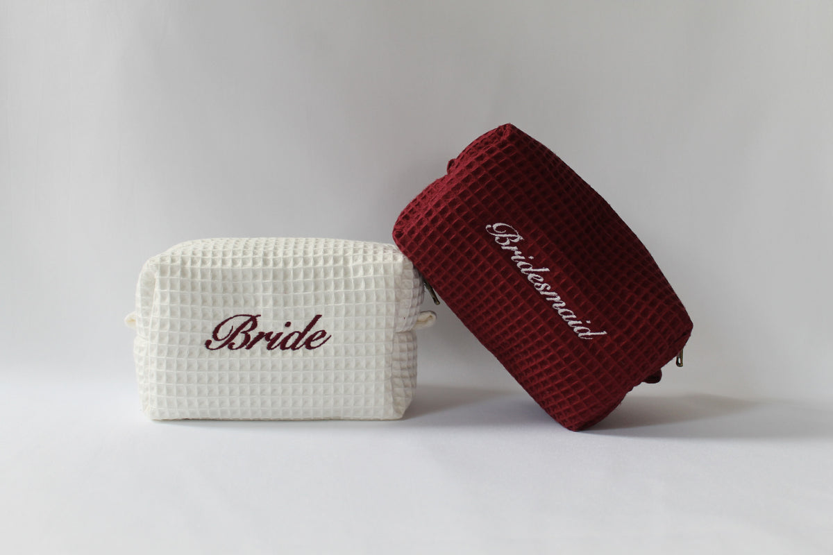 Large Personalised Embroidered Cotton Cosmetic Bag